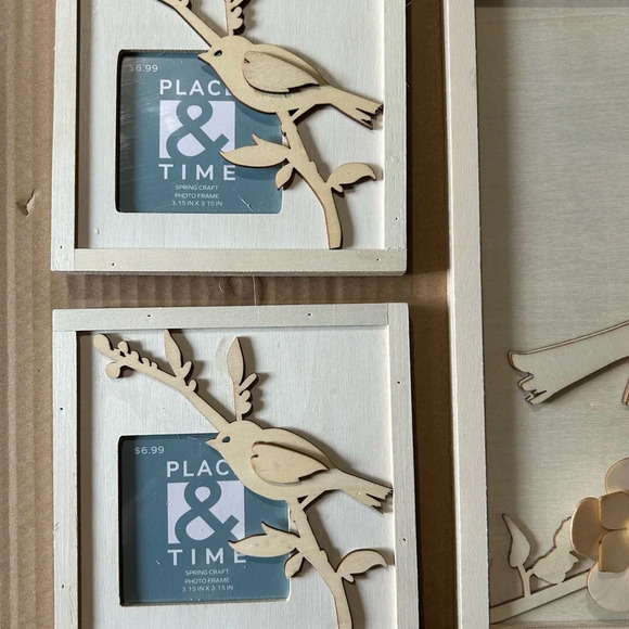 Place & Time Unfinished Wood Bird Craft Projects Frames Decor - Picture 8 of 8
